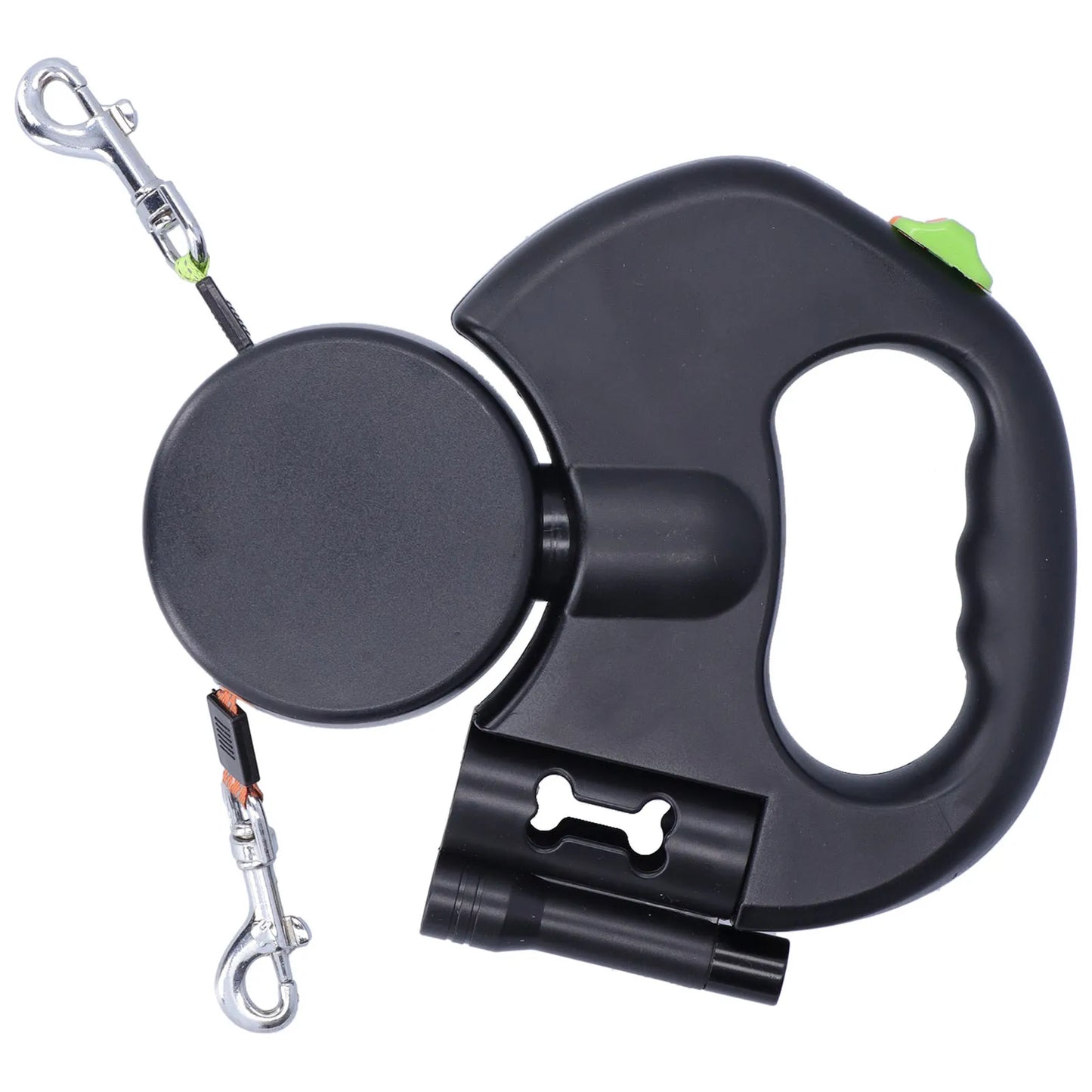 Double retractable anti-tangle leash