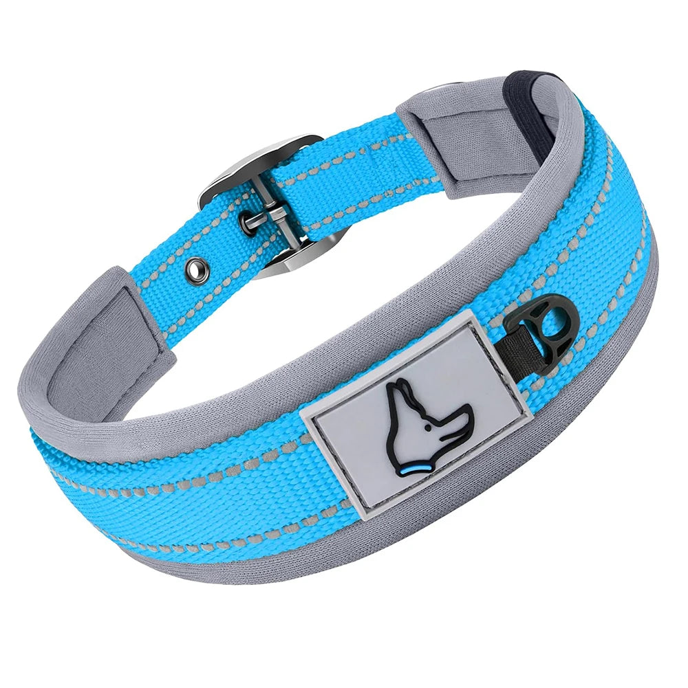 Collier Rembourré pour Chien - Bleu