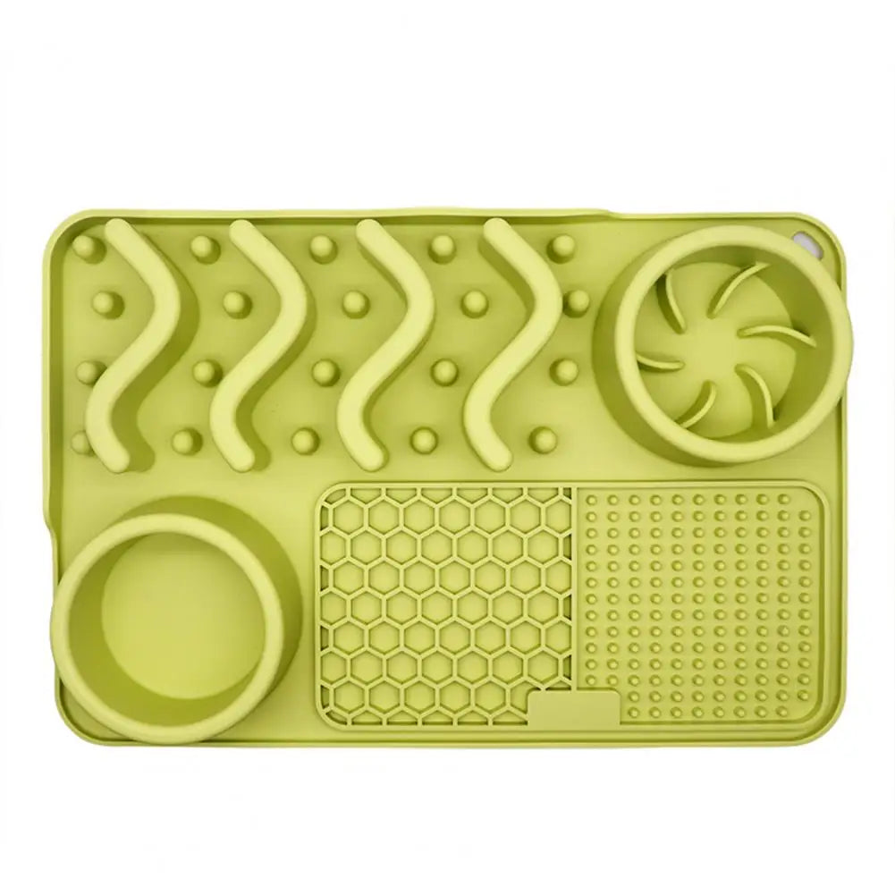 Tapis de Léchage pour chien 3 en 1 - Jaune