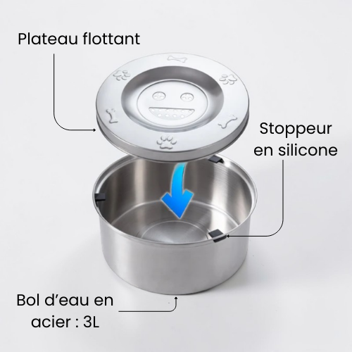 Gamelle anti éclaboussure en acier - Grande capacité 3L