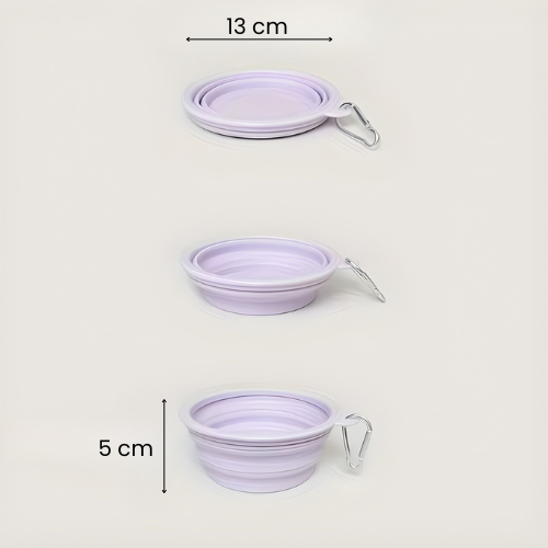 Gamelle pliable pour chien - Mousqueton inclus
