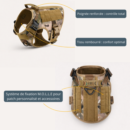 Harnais tactique chien - AC Pro