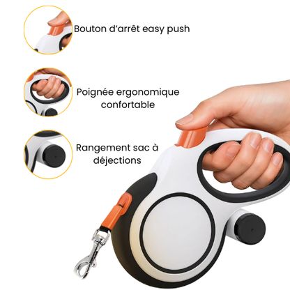 Laisse enrouleur gros chien 5/8M -  Laisse Titan 50KG