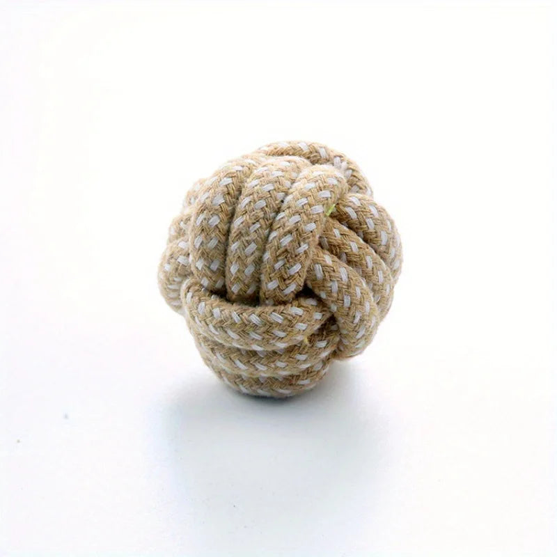 Balle en Corde pour Chien - Marron