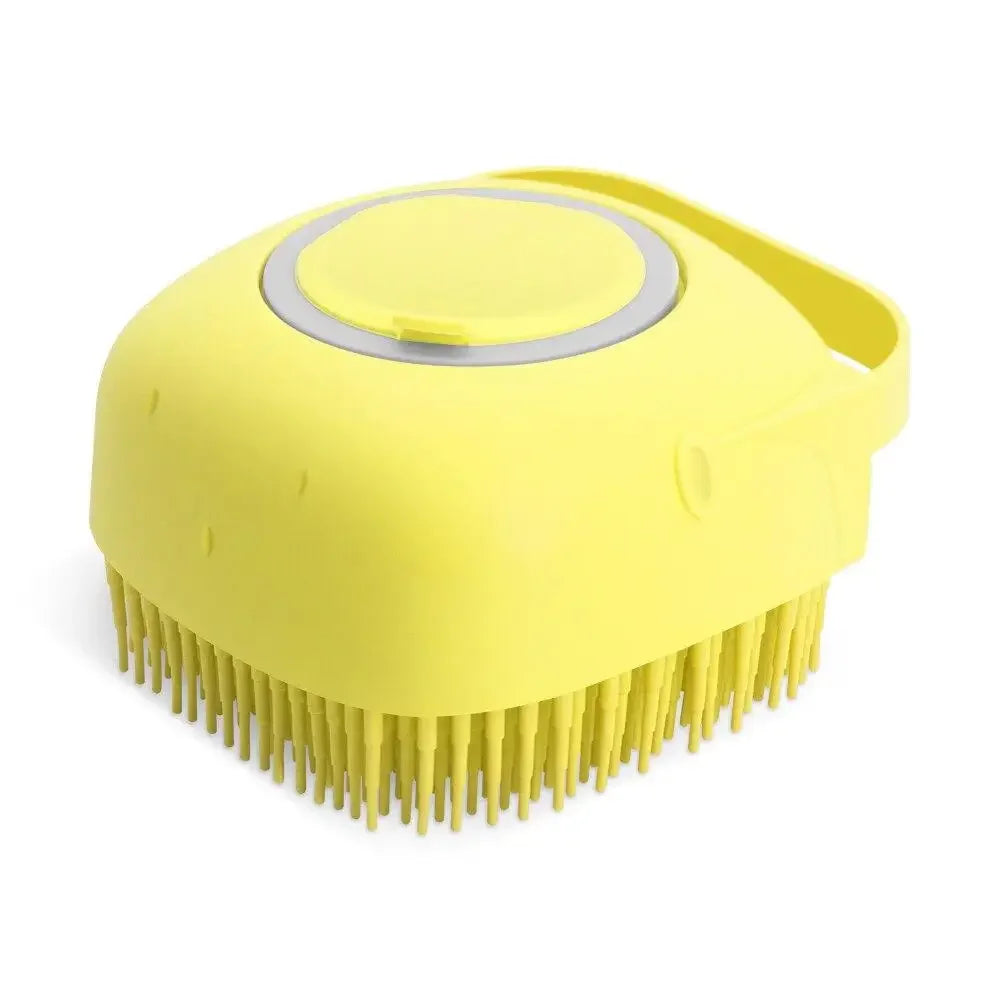 Brosse Shampoing pour Chien - Jaune