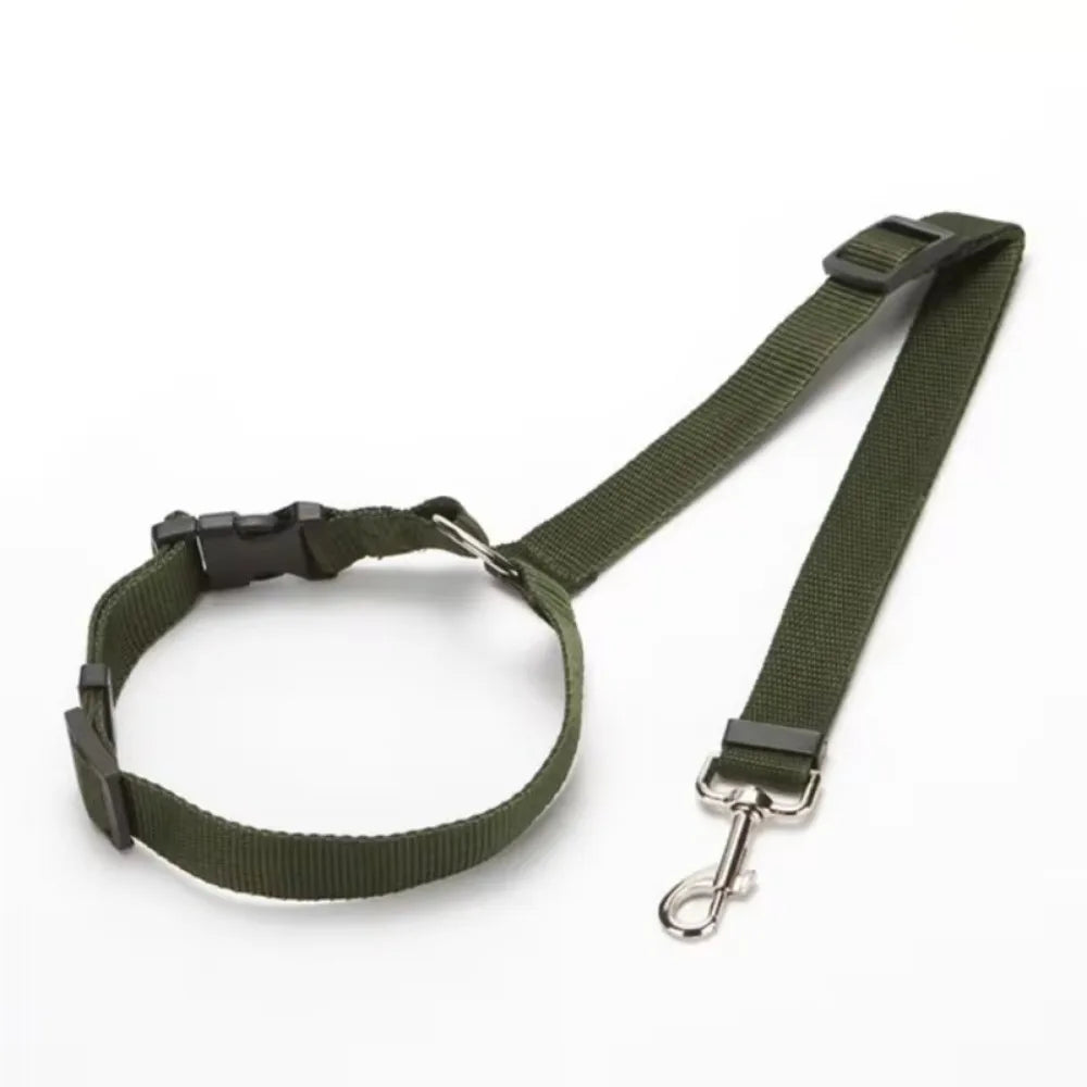 Ceinture de sécurité pour chien fixation appuie-tête - Vert