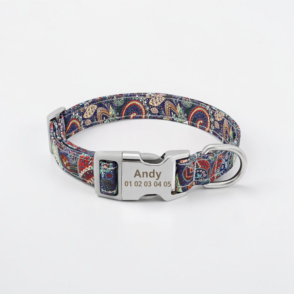 Collier personnalisé pour chien | Boucle Gravée - Ethnic Dog