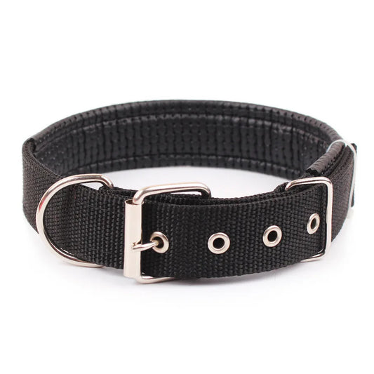 Collier pour chien boucle en métal - noir