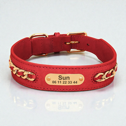 Collier cuir chien personnalisé - Prestige Dog