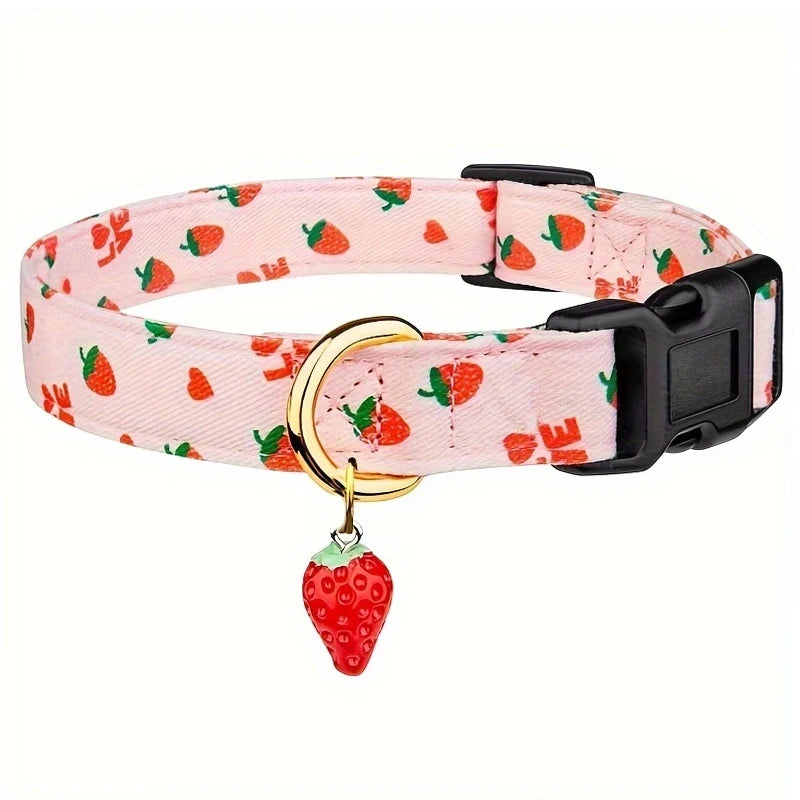 Collier pour Chien | Motif Fruits - Rose