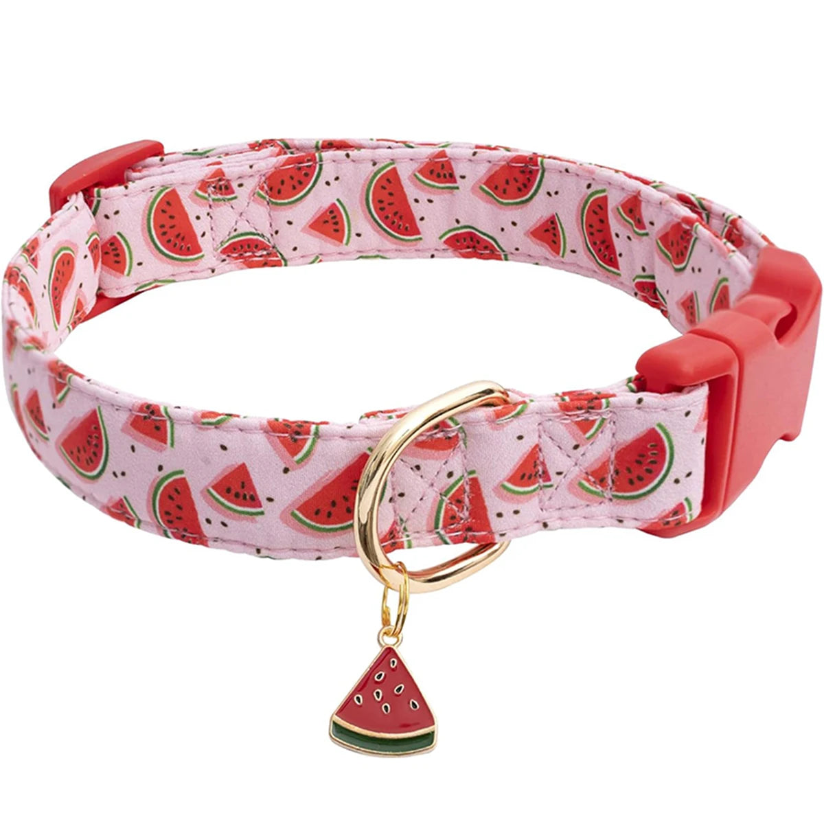 Collier pour Chien | Motif Fruits - Rouge