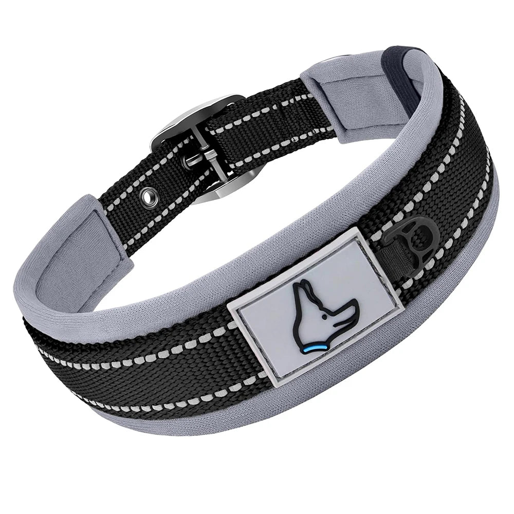 Collier Rembourré pour Chien - Noir
