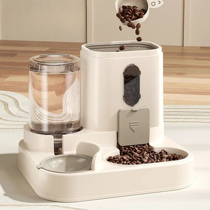 Distributeur automatique de croquette pour chien - Blanc