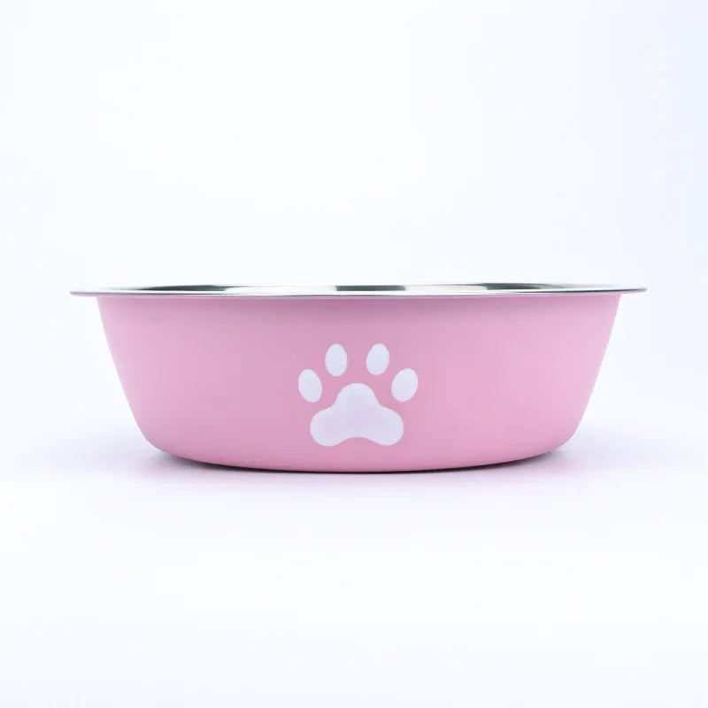 Gamelle en inox pour chien - Rose