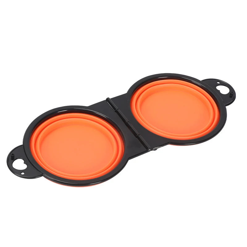 Gamelle pliante pour chien 2 en 1 - Orange