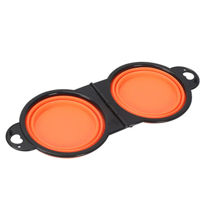 Gamelle pliante pour chien 2 en 1 - Orange