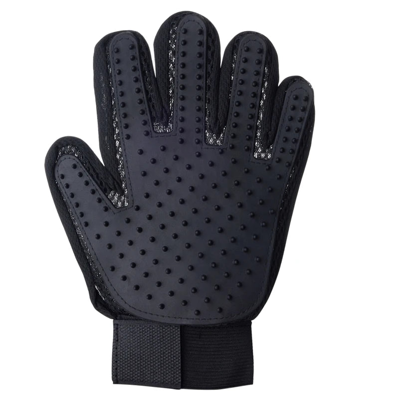 Gant Brosse pour Chien - Noir gaucher