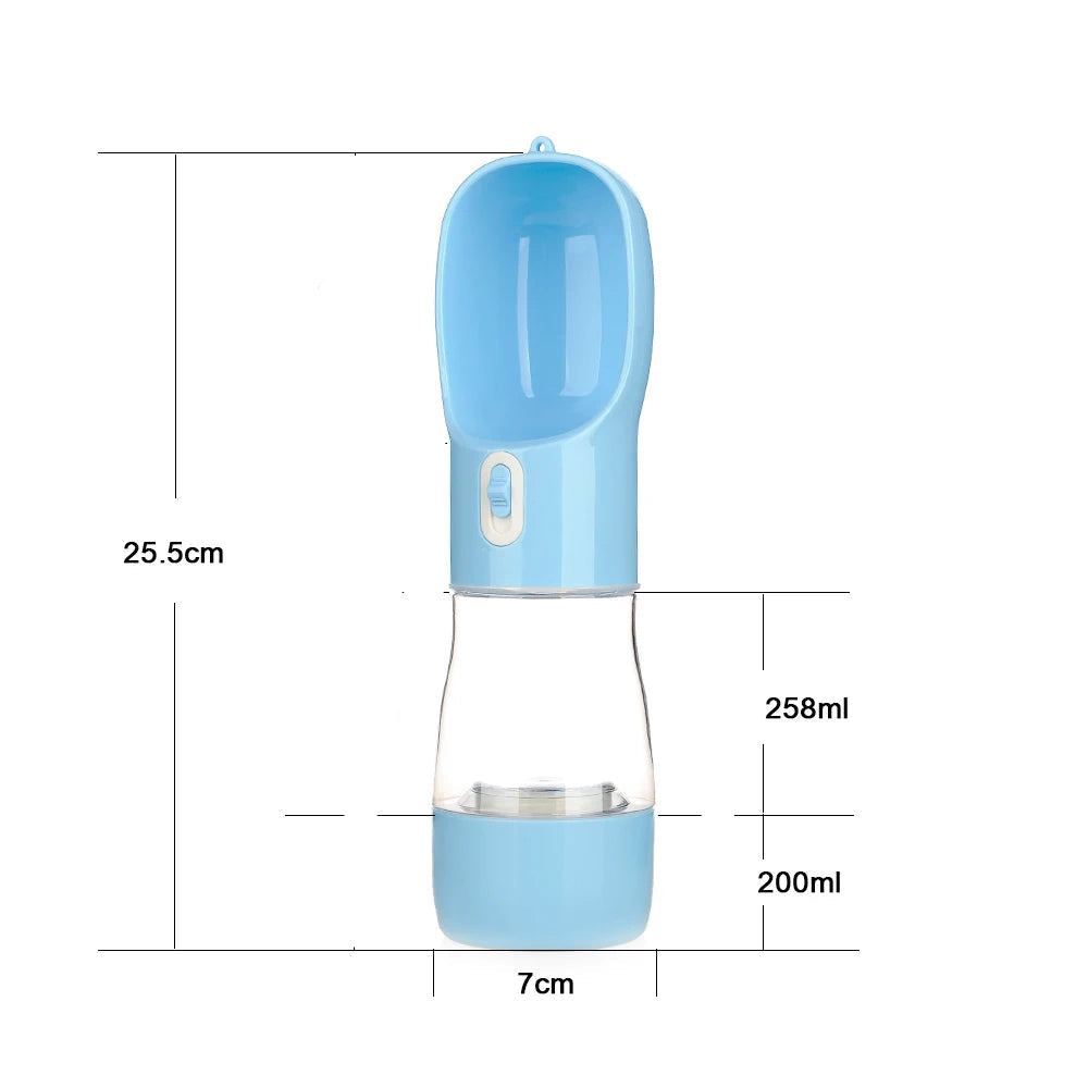 Gourde de voyage pour chien 3 en 1 - Bleu