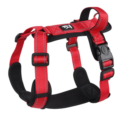 Harnais chien en H - Rouge