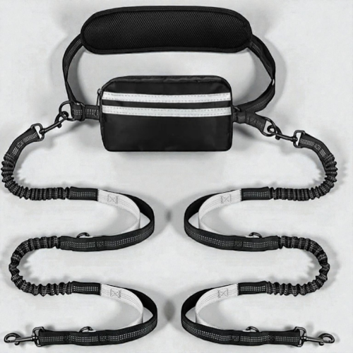 Laisse chien main libre double - Free Walk