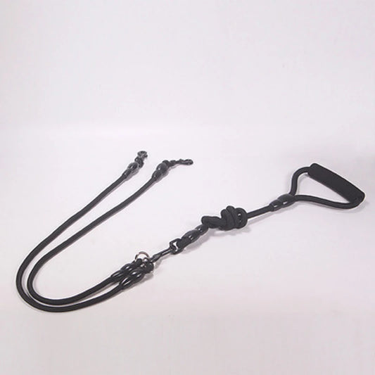 Laisse double pour chien - Noir
