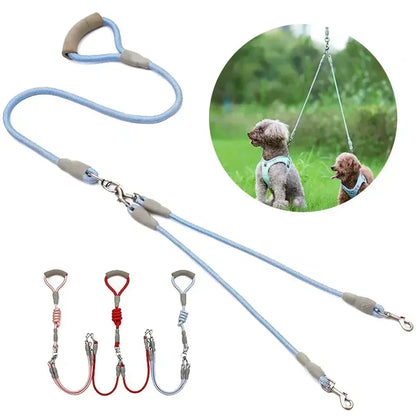 Laisse double pour chiens