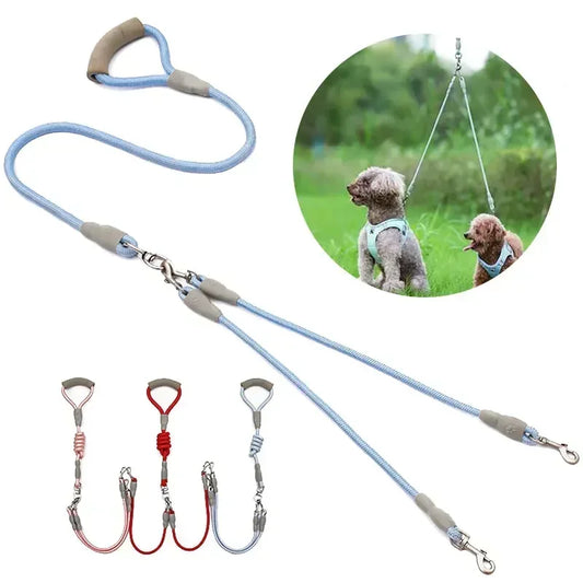 Laisse double pour chiens