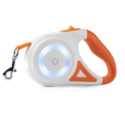 Laisse Rétractable Lampe LED - Orange