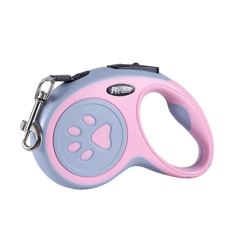 Laisse rétractable pour chien - Rose