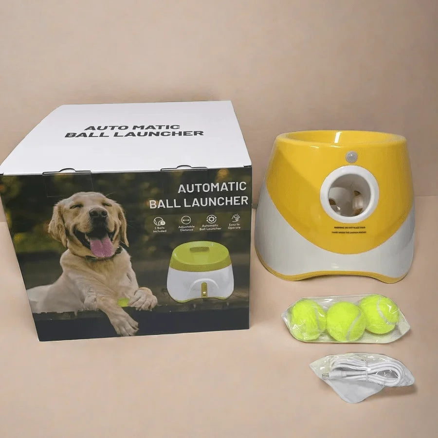Lanceur de Balle automatique pour Chien  - Jaune