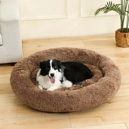 Lit en peluche pour chien - Marron