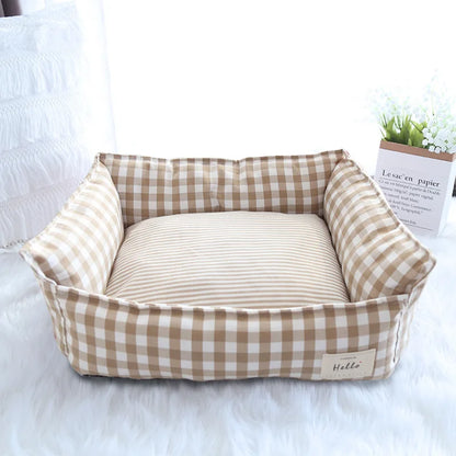 Panier pour chien dehoussable - Abricot