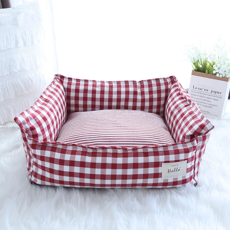 Panier pour chien dehoussable - Rouge