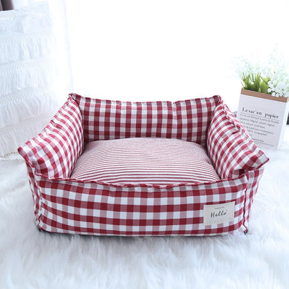 Panier pour chien dehoussable - Rouge